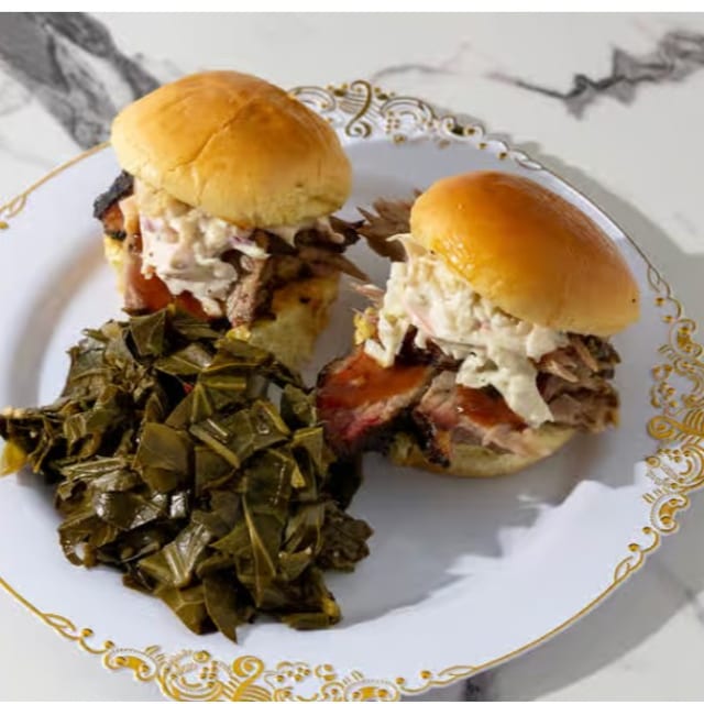 2 Brisket Sliders with Small Side.